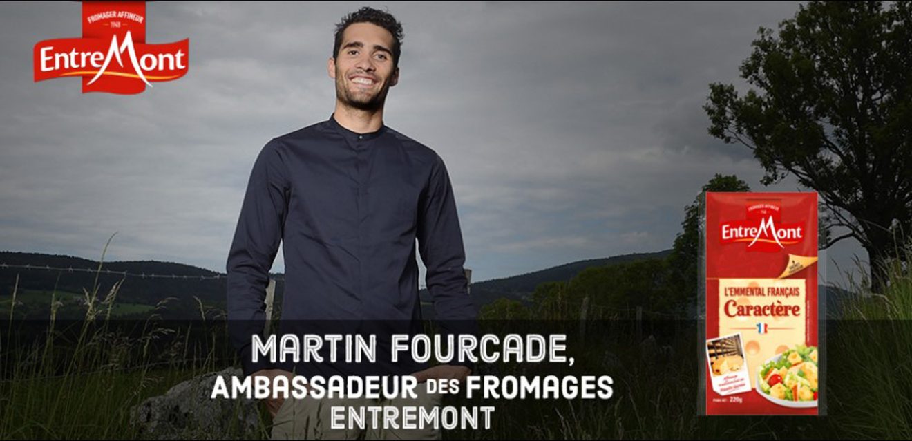 Martin Fourcade ambassadeur des fromages Entremont