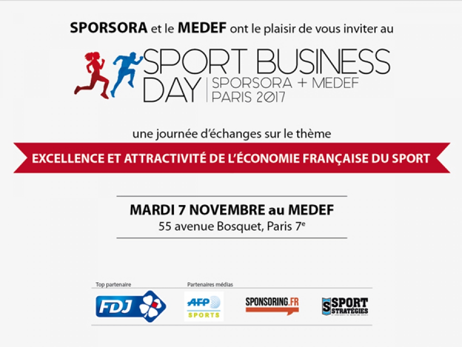 Rendez-vous au Sporsora Sport Business Day le mardi 7 novembre