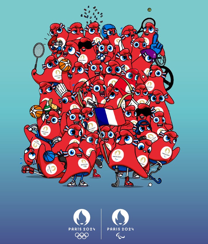 Les mascottes coiffent Paris 2024 