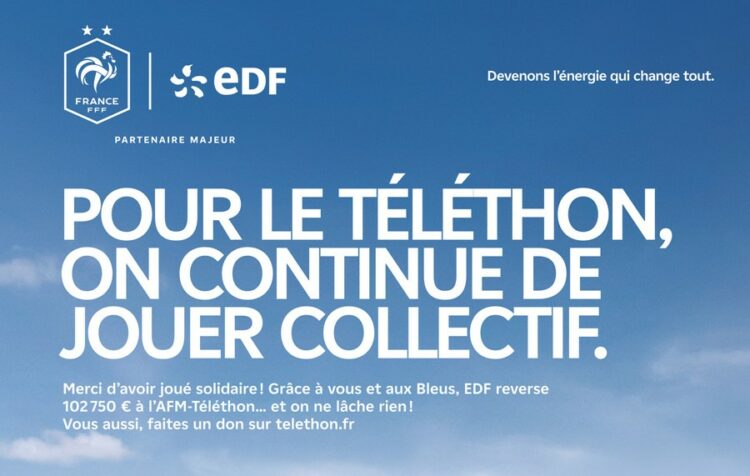 EDF récolte 102.750 € avec l’équipe de France au profit du Téléthon