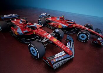 Ferrari en bleu, mais pas trop