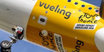 Un Airbus A320 aux couleurs du Tour de France